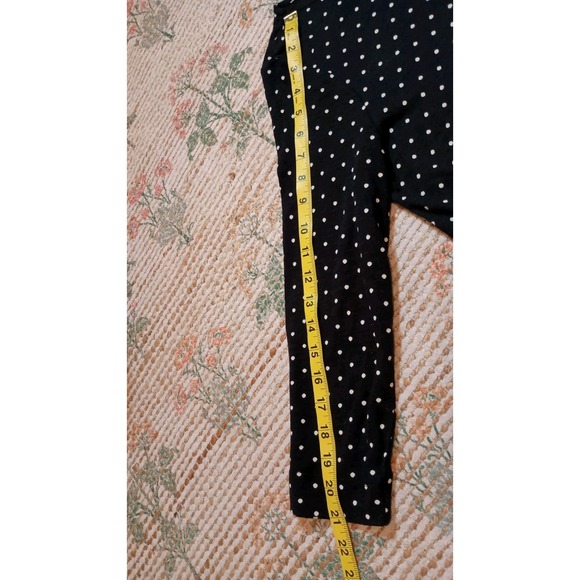 J.Jill Black Polka Dot Swing Top Medium 3/4 Sleeve A-Line Cotton Modal NWT Chic - Picture 9 of 9